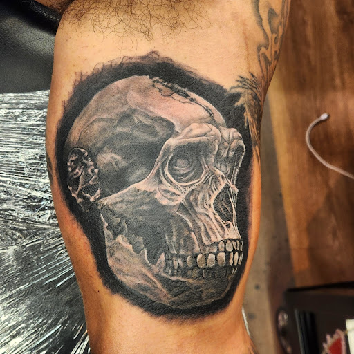 Explore army sleeve tattoo ideas, creative tattoo ideas in Mcminnville, available at Iron Tusk Tattoos