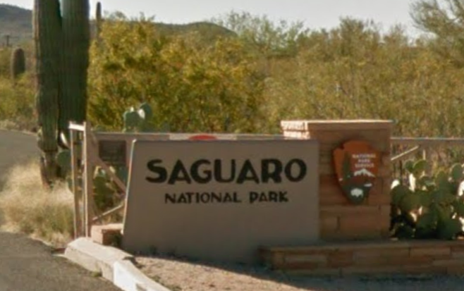 Saguaro National Park Sign
