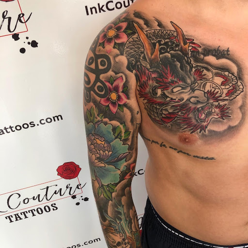Explore automotive tattoo sleeve ideas, creative tattoo ideas in San Antonio, available at Ink Couture Tattoos