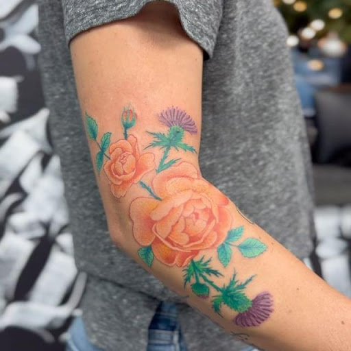 Explore tattoo ideas for female sleeve, creative tattoo ideas in Denver, available at Ikonik Ink Tattoo