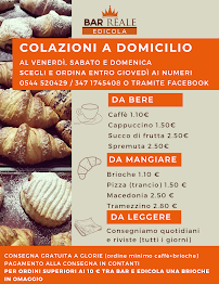 Menu / carte de Bar Reale Di Cavallucci Vanessa & C. S.N.C. à Glorie