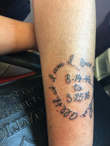 Explore dead dog tattoo ideas, creative tattoo ideas in Jefferson, available at Slammin Ink Tattoo