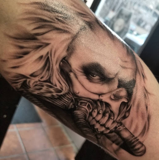 Explore mountain bike tattoo ideas, creative tattoo ideas in Hazard, available at Lost Gypsy Tattoo