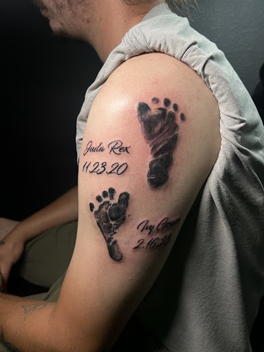 Explore honey badger tattoo ideas, creative tattoo ideas in Asheville, available at Alday Art Studio