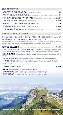 Menu du Le Beau Soleil à Annecy