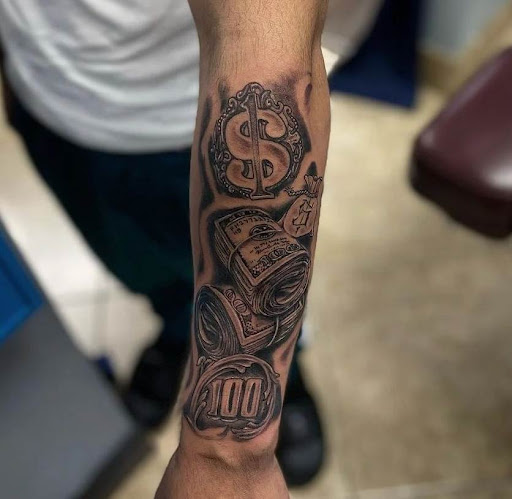 Explore donut tattoo ideas, creative tattoo ideas in Orange Park, available at Diamond Tip Tattoo