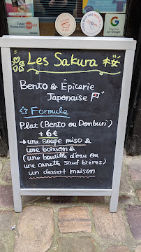 LES SAKURA à Rennes menu