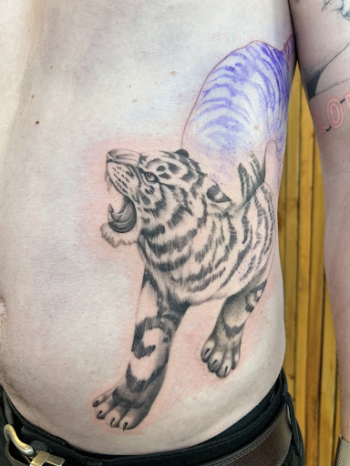 Explore car guy tattoo ideas, creative tattoo ideas in Portland, available at Midnight Tattoo