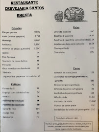 Menu du Cervejaria Santos à Portalegre