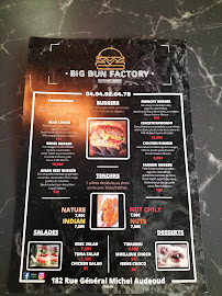 Menu / carte de Big bun factory à Toulon