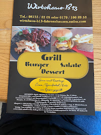 Wirtshaus B13 *Kroatische Küche * Steak's * Burger * Vegetarische Gerichte à Fahrenzhausen carte