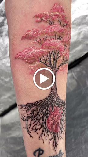 Explore skateboard tattoo ideas, creative tattoo ideas in Hudson, available at Synchronicity Tattoo Studio Llc