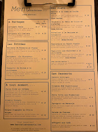 Restaurant italien Bar Italia Brasserie à Paris (le menu)