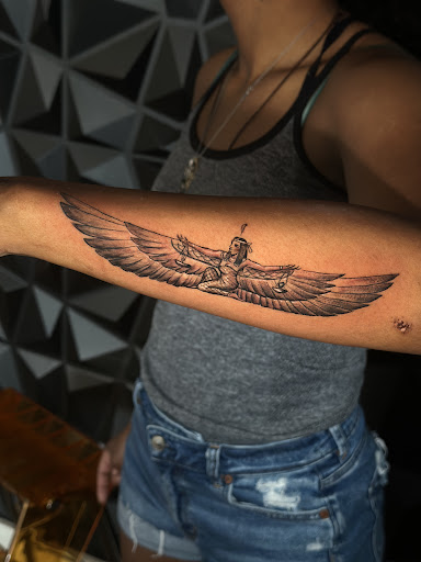 Explore christian sleeve tattoo ideas male, creative tattoo ideas in Oklahoma City, available at Muse Art Tattoo Company