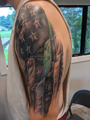 Explore ww2 tattoo ideas, creative tattoo ideas in Elkhart, available at BFE tattoos