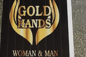 Gold hands beauty saloon image