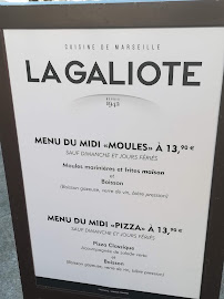 Pizzeria La Galiote à Marseille - menu / carte