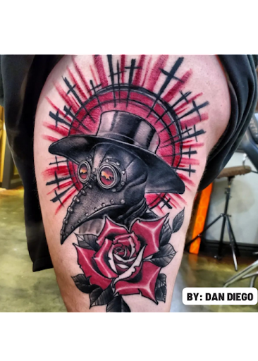 Explore stick and poke tattoos ideas, creative tattoo ideas in San Diego, available at The Chrome Lady Tattoo