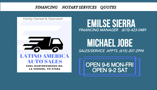 Used Car Dealer «Latino America Auto Sale», reviews and photos, 5384 Murfreesboro Rd, La Vergne, TN 37086, USA