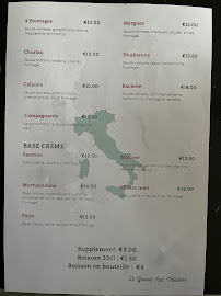 Carte du Pizzeria Au Régal du Feu de Bois à Valdahon