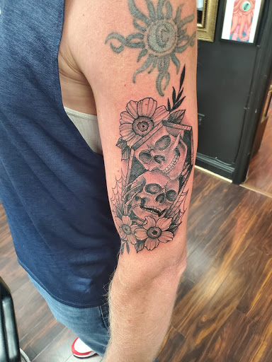 Explore damaged tattoo ideas, creative tattoo ideas in Dubuque, available at The Crows Nest