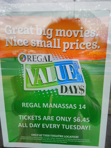 Movie Theater «Regal Cinemas Manassas 14 & IMAX», reviews and photos, 11380 Bulloch Dr, Manassas, VA 20109, USA