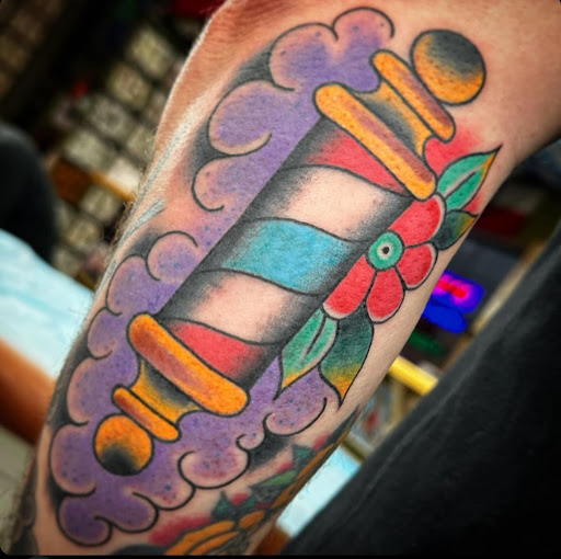 Explore dancing tattoo ideas, creative tattoo ideas in New Braunfels, available at COMAL RIVER TATTOO