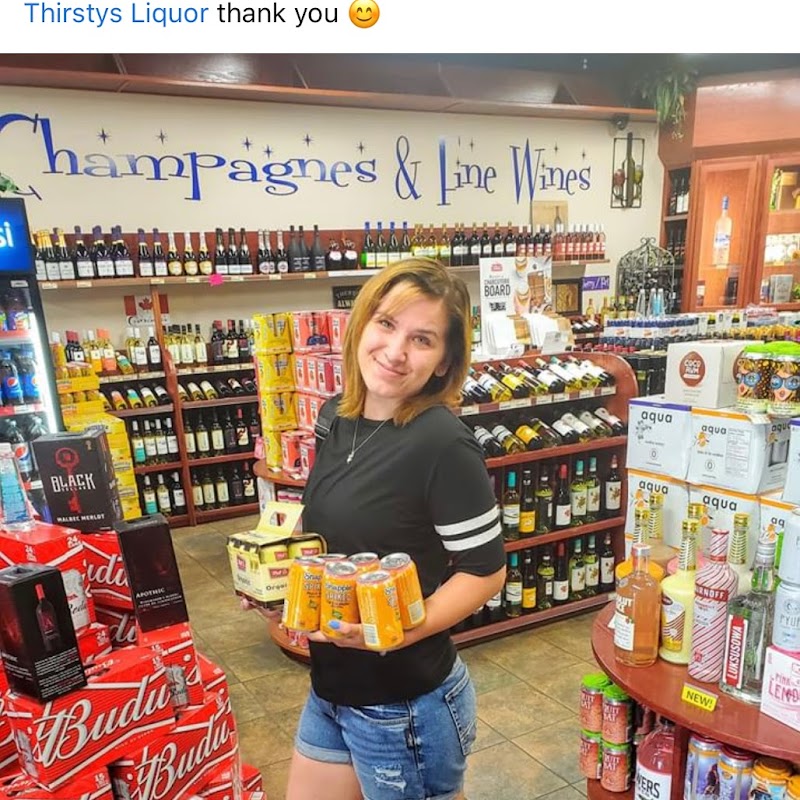 Thirsty's Liquor Store Medicine Hat. Cold Beer, Wine, Whiskey & All Kinds Of Spirits Store