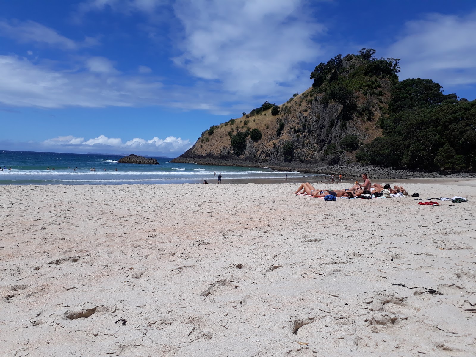 Foto von New Chums Beach mit sehr sauber Sauberkeitsgrad