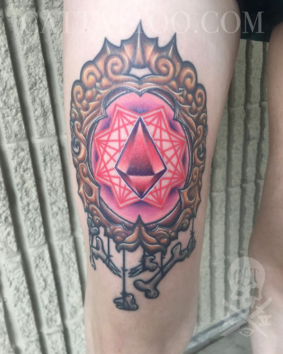 Explore medieval knight tattoo ideas, creative tattoo ideas in Addison, available at Cat Tattoo