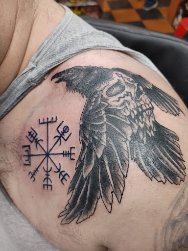 Explore religious tattoo sleeve ideas, creative tattoo ideas in Fall River, available at Fall River Tattoo Co