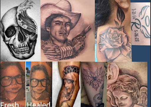 Explore hiking tattoo ideas, creative tattoo ideas in West Covina, available at Living Dreams Tattoo Shop