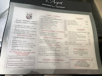 Menu / carte de L'Argot à Lyon