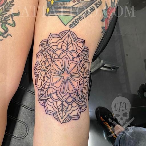 Explore fc barcelona tattoo ideas, creative tattoo ideas in Addison, available at Cat Tattoo