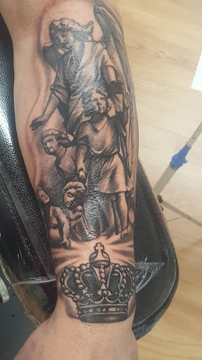 Explore elbow ditch tattoo ideas, creative tattoo ideas in Yuba City, available at Righteous Ink