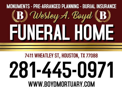 Funeral Home «Boyd Funeral Home», reviews and photos, 7411 Wheatley St, Houston, TX 77088, USA