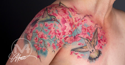 Explore ocean sleeve tattoo ideas, creative tattoo ideas in Greenwood, available at Vault 74 Tattoo, LLC
