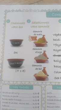 TAÂM à Paris menu