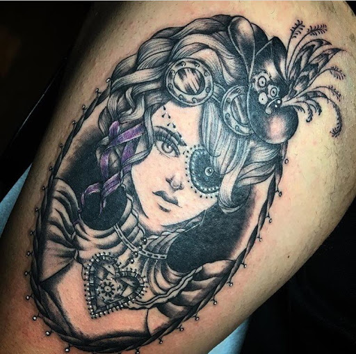 Explore shoulder arm tattoo ideas, creative tattoo ideas in San Diego, available at Sideshow Tattoo and Piercing