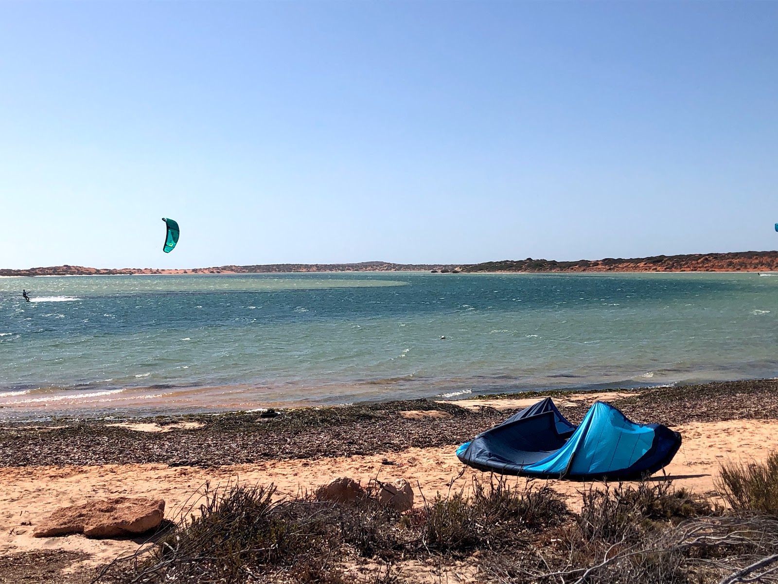 Foto van Nicholson Point Shark Bay met turquoise puur water oppervlakte