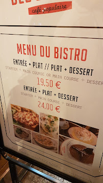 Bistro des Champs à Paris menu