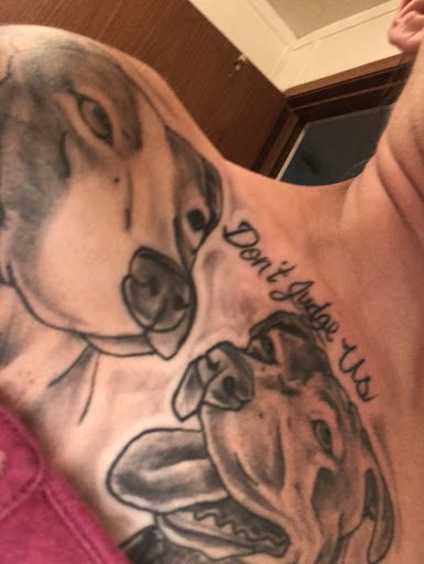 Explore half heart tattoo ideas, creative tattoo ideas in Monroe, available at The House of Ink