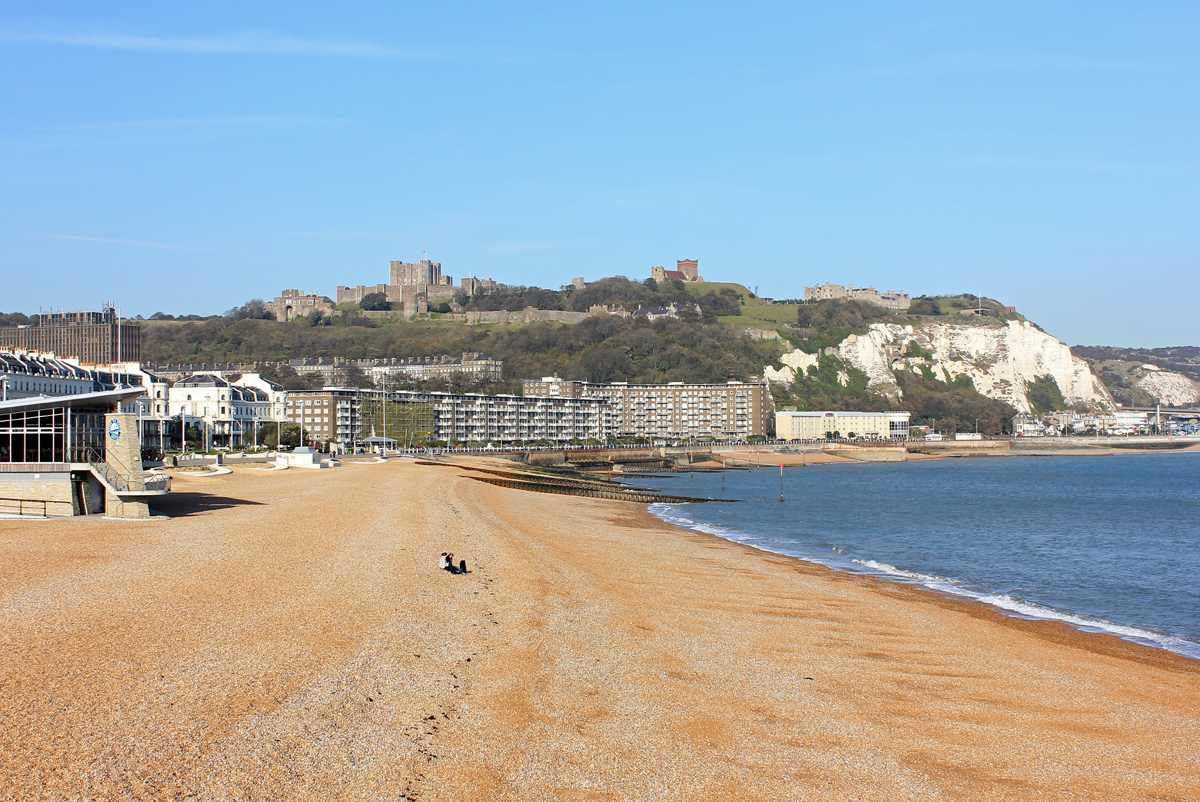 Foto av Dover beach och bosättningen