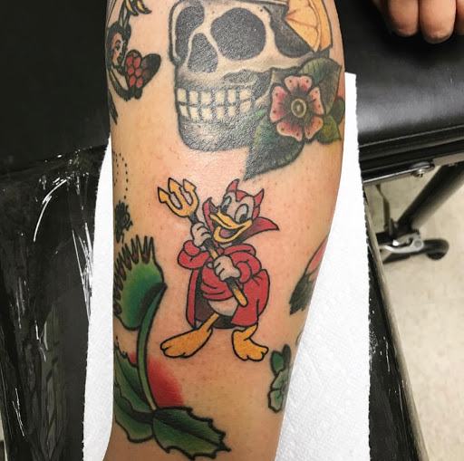Explore foot tattoo cover up ideas, creative tattoo ideas in Wilmington, available at Lost Harbor Tattoo