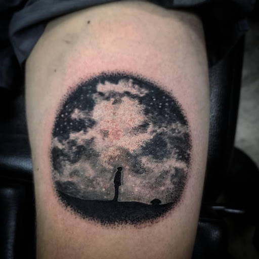 Explore cherry blossom tree tattoo ideas, creative tattoo ideas in Kenosha, available at Kenosha Tattoo Company