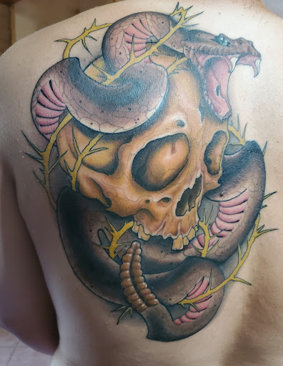 Explore black queen tattoo ideas, creative tattoo ideas in Prescott, available at BlackGold Tattoo