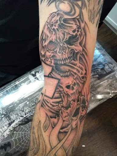 Explore womens sleeve tattoo ideas, creative tattoo ideas in Fairmont, available at Derma Doodlezz