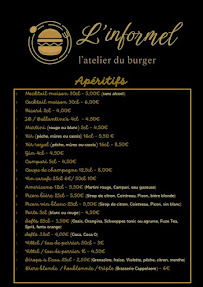 Menu du L'Informel à Dunkerque