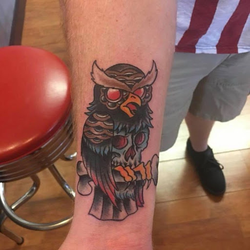 Explore anime forearm tattoo ideas, creative tattoo ideas in Richmond, available at Lucky Lady Tattoos