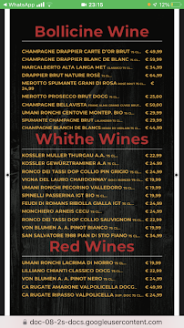 Menu / carte de Tod à Latina